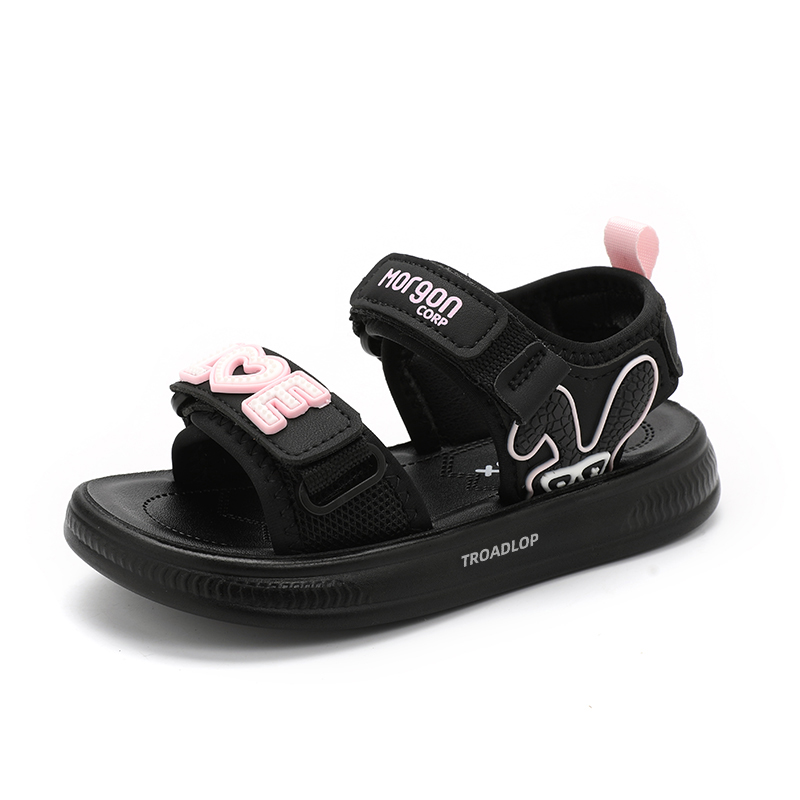 

Детские сандалии с низкой подошвой, амортизацией, легкой и дышащей подошвой, нескользящие TROADLOP, розовый