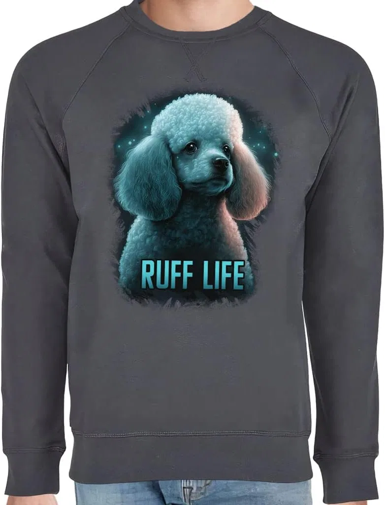 Толстовка Ruff Life с рукавами реглан - Забавная толстовка с круглым вырезом и принтом собаки - Милая толстовка