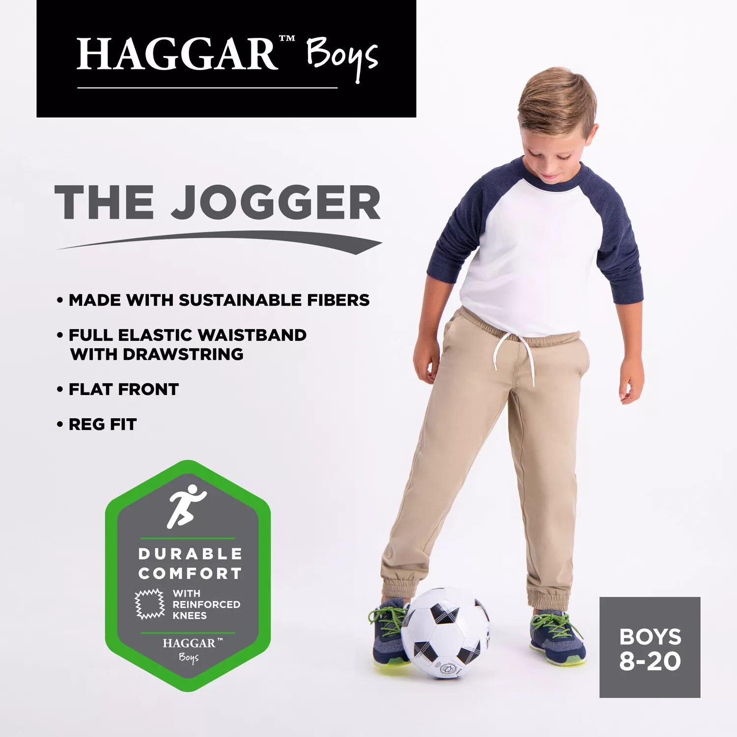 

Брюки-джоггеры Haggar для мальчиков 8–20 лет Haggar, черный