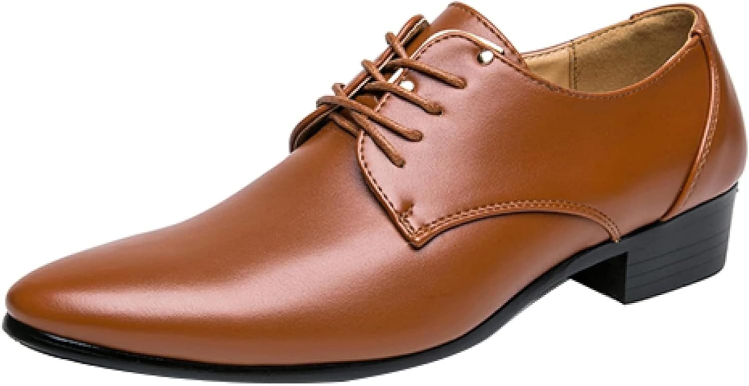 

Мужские туфли OXCOWNIU на шнуровке, элегантные формальные туфли, заостренные кожаные оксфорды для свадьбы и вечеринки, стиль для мужчин, коричневый