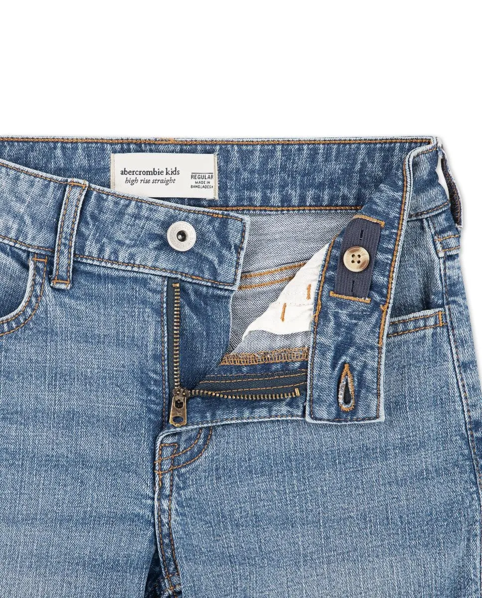 Прямые джинсы с высокой талией 90-х годов от Kids Abercrombie, синий — фото 3
