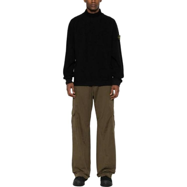 Толстовка мужская Stone Island Compass-badge Mock-neck, черный — фото 3