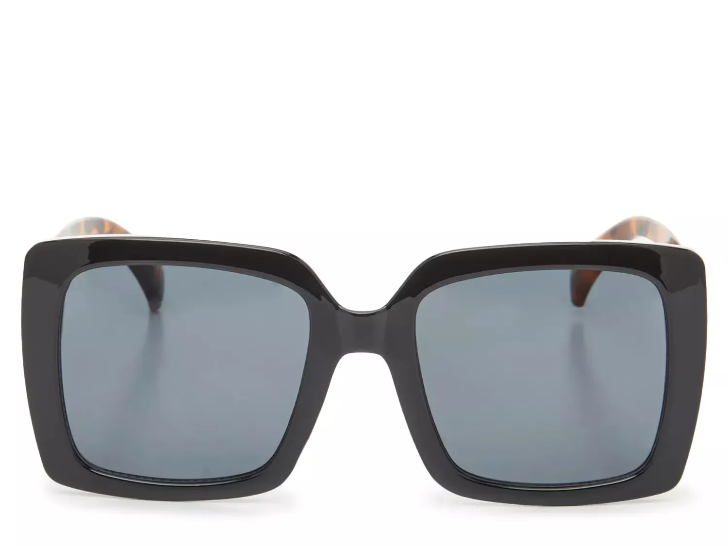 

Emilie Оверсайз квадратные солнцезащитные очки Kelly & Katie, Black/Tortoise Shell