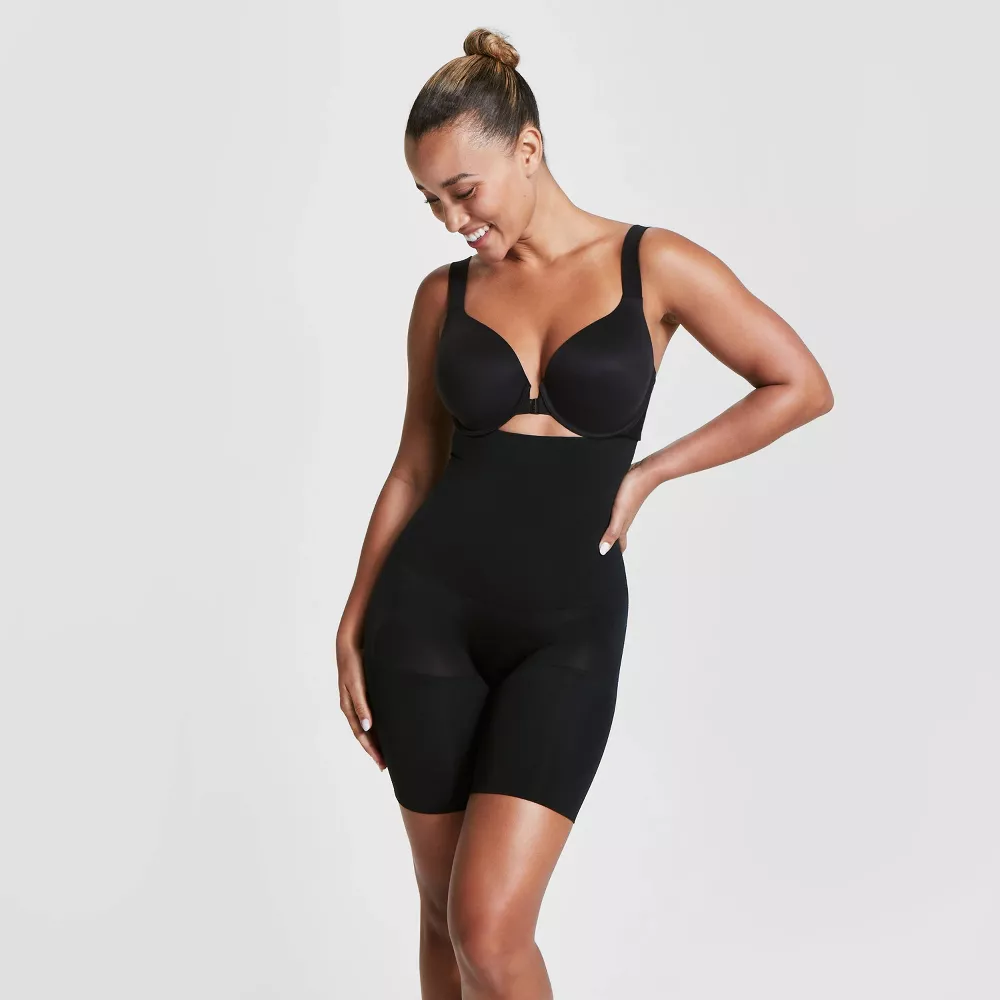 

ASSETS by SPANX Женские замечательные результаты Утягивающее белье с высокой талией и длиной до середины бедра, цвет Black