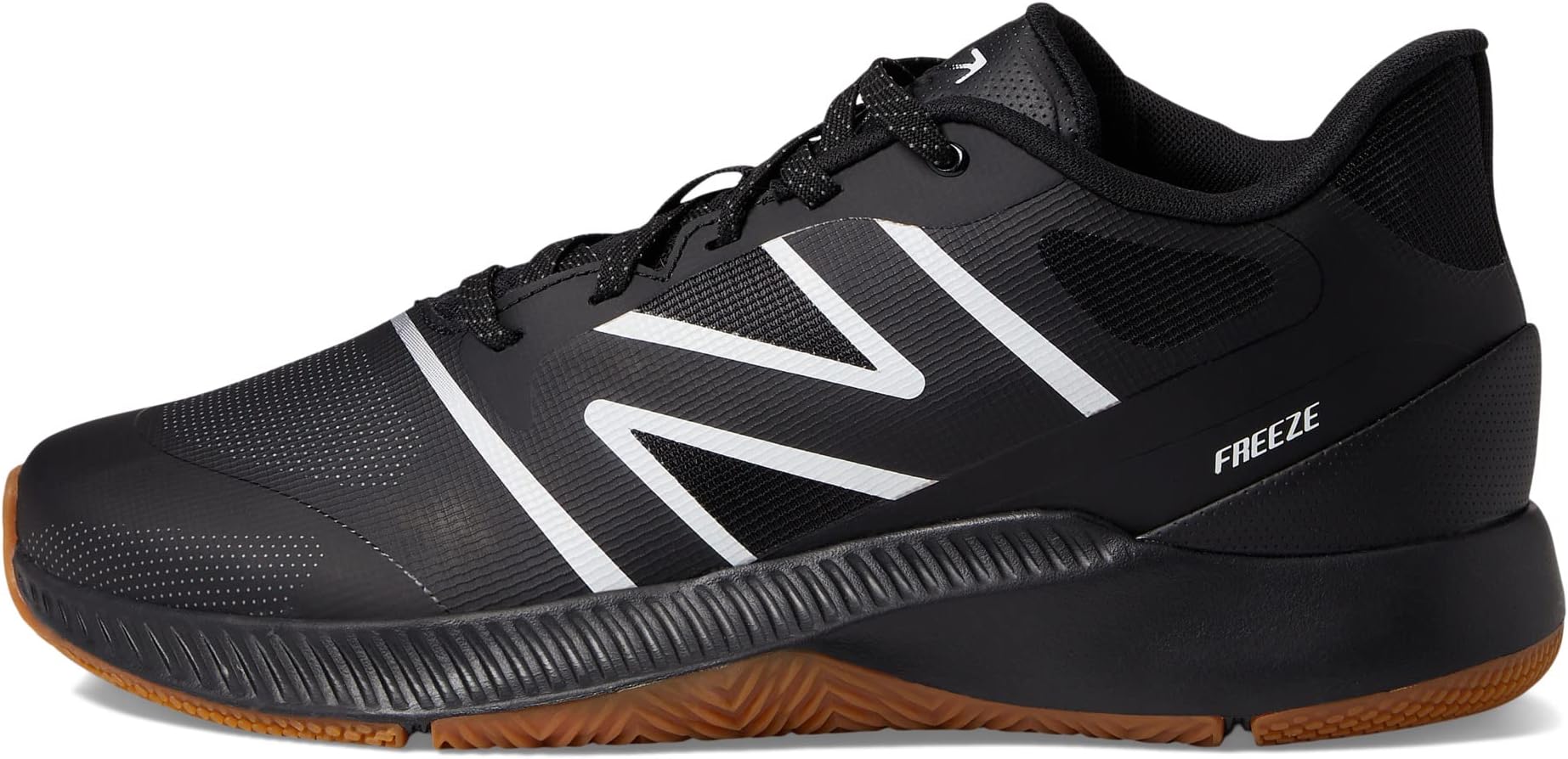 Кроссовки New Balance Freezelx V4 Box Lacrosse Cleats, Black/Gum — фото 4