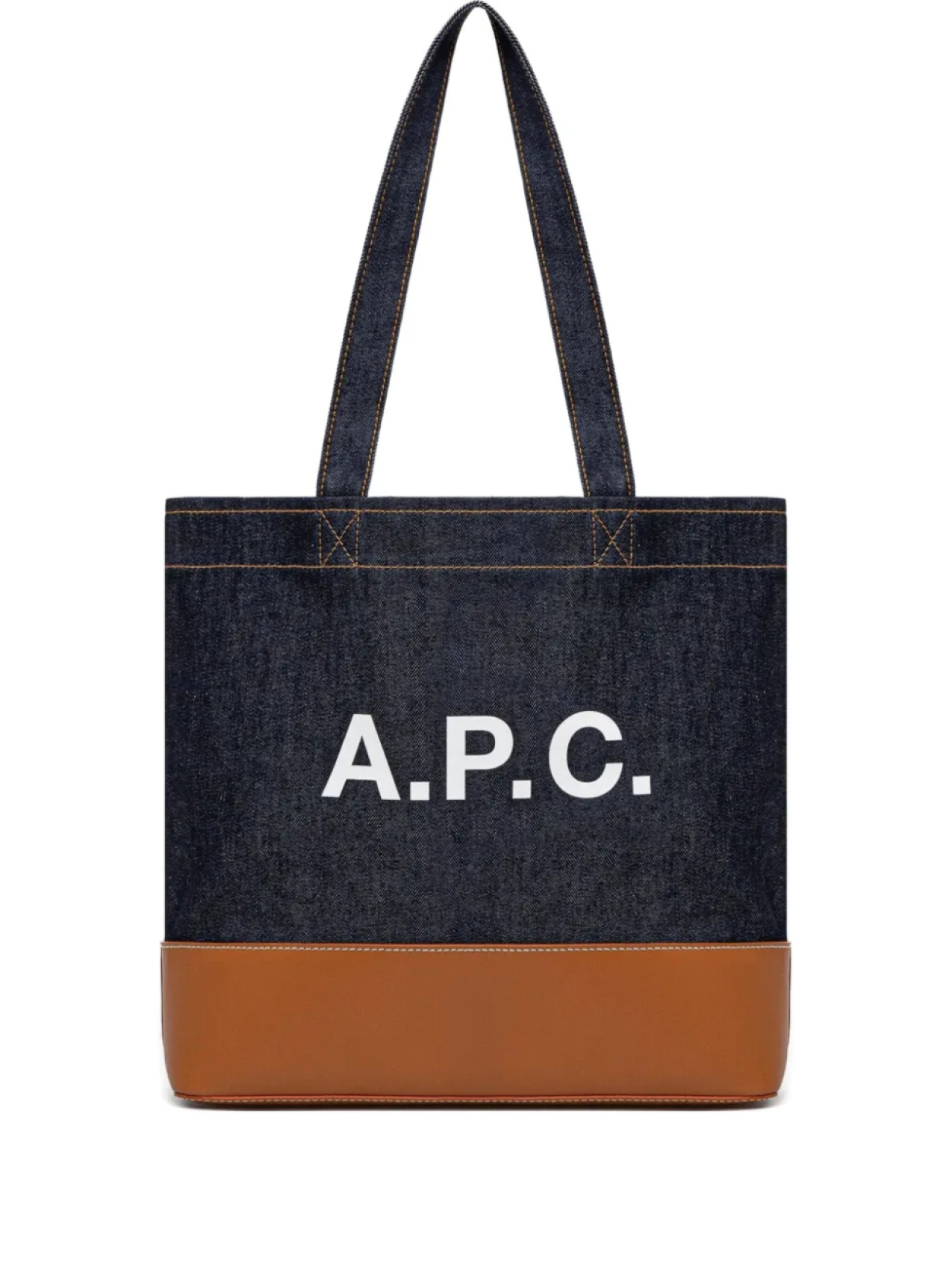 

Сумка-тоут Axel из денима на кожаной основе A.P.C., синий