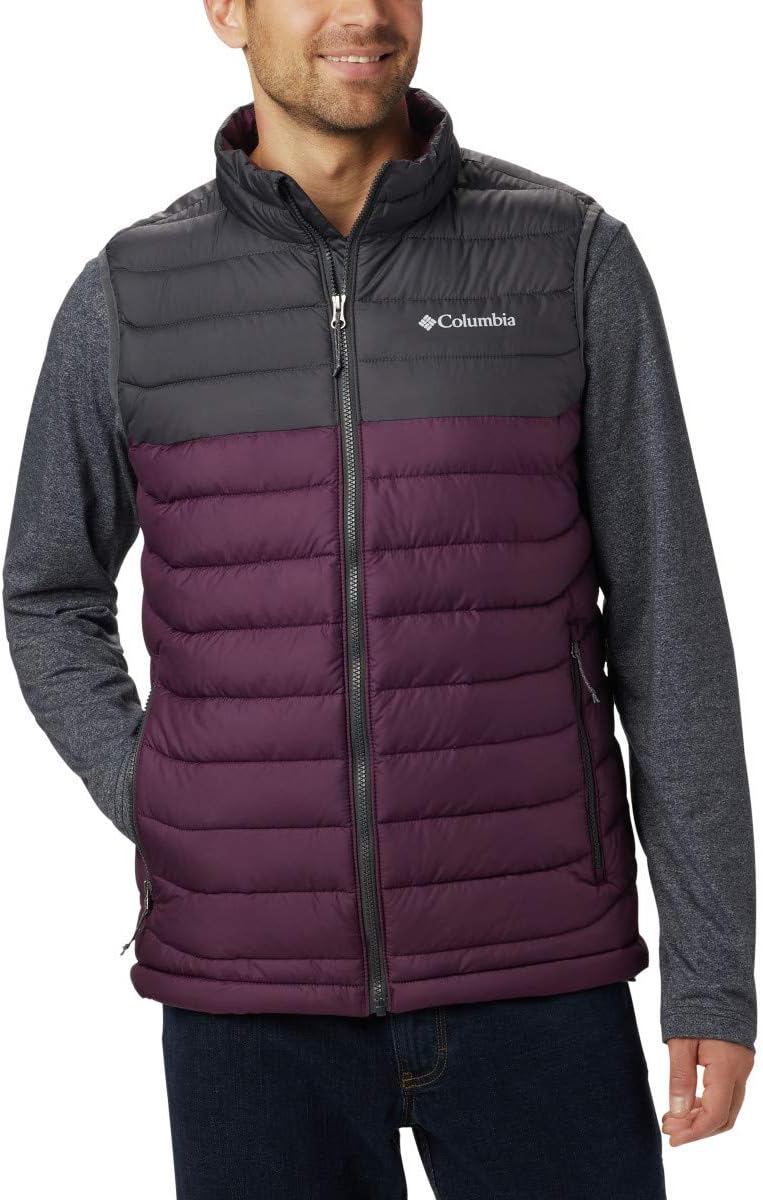 

Columbia мужская жилетка Powder Lite, Black Cherry, Shark