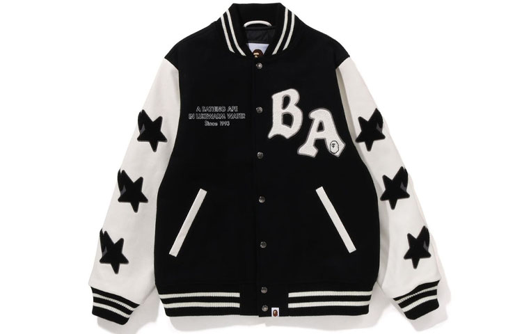 

Куртка свободного кроя BAPE Varsity A Bathing Ape, черный