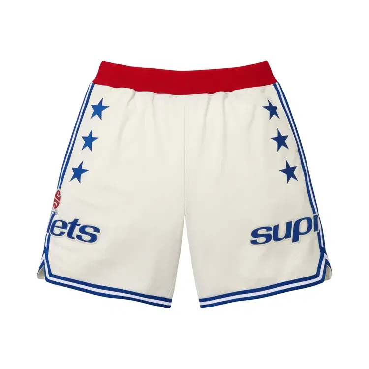 Шорты Supreme x Mitchell & Ness Teams Short, белый