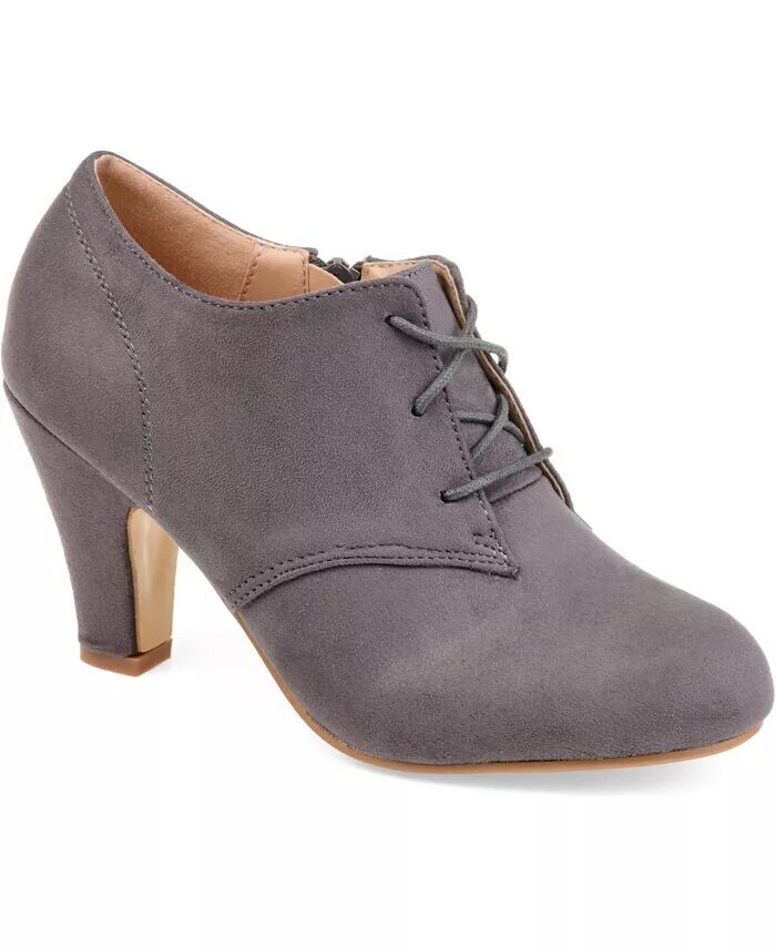 Женские полусапоги Leona Wide Width Lace Up Dress Shooties Journee Collection, серый