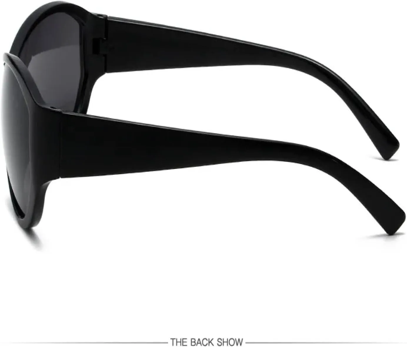 

Большие солнцезащитные очки для женщин и мужчин, роскошные винтажные солнцезащитные очки в стиле панк с защитой от УФ-излучения UV400 TYUVIVO, Black Clear