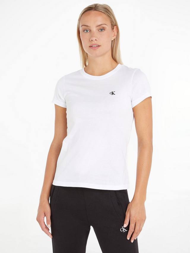 

Тонкая футболка с вышивкой calvin klein Calvin Klein, цвет Bright White