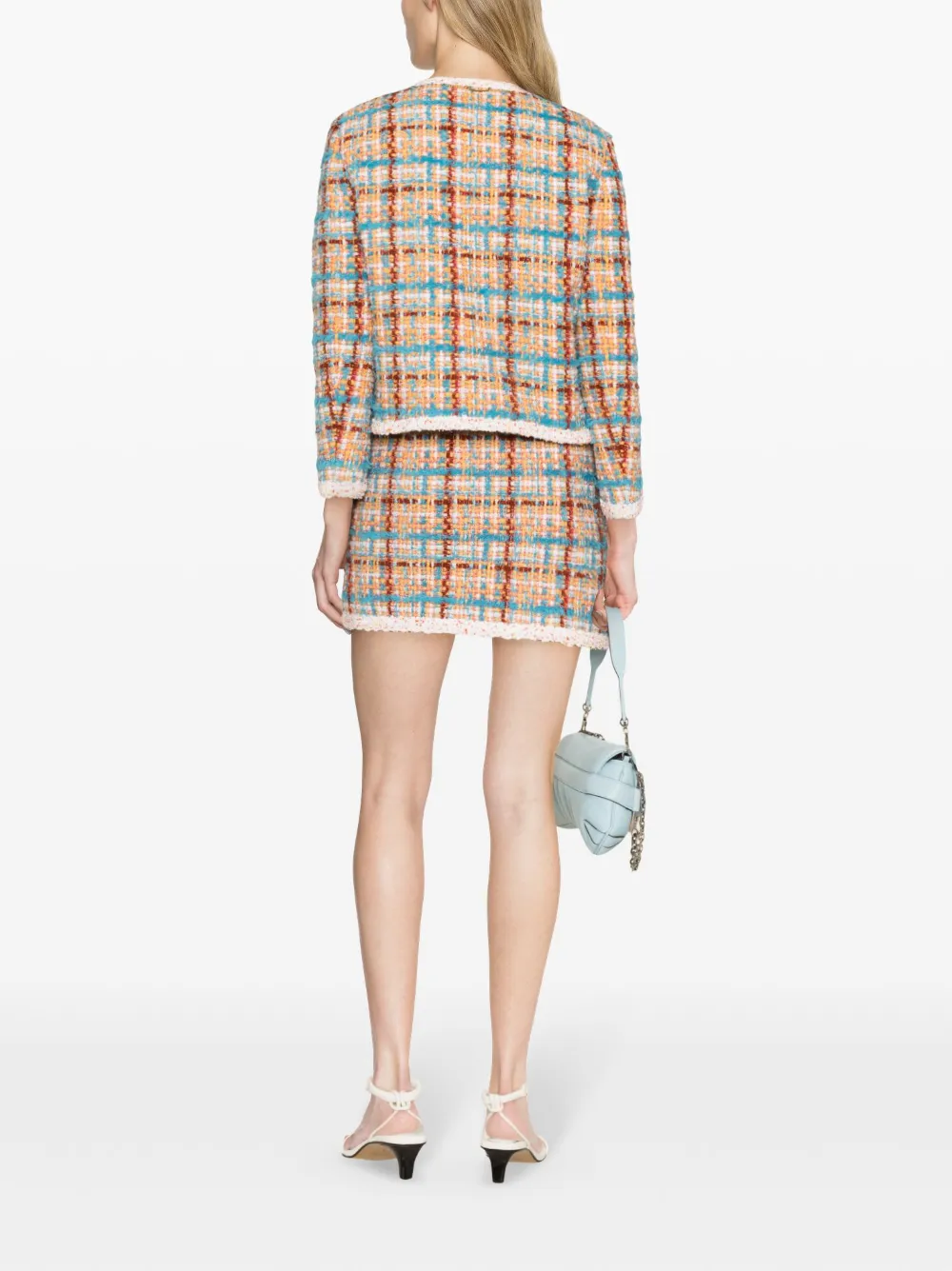 Юбка мини Upper East Side из букле DSQUARED2, оранжевый — фото 4