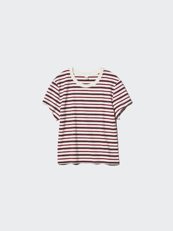Мини-футболка в полоску Uniqlo, 14 red — фото 3