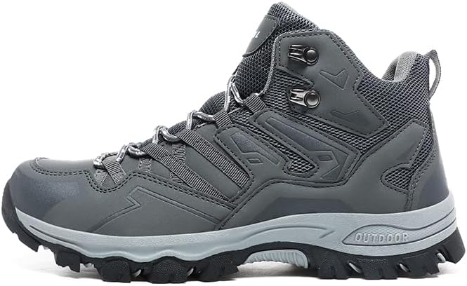 

Мужские походные ботинки Hhhchpm, туристические ботинки для улицы, дышащая сетчатая подкладка, подошва TPR, стелька EVA, серый