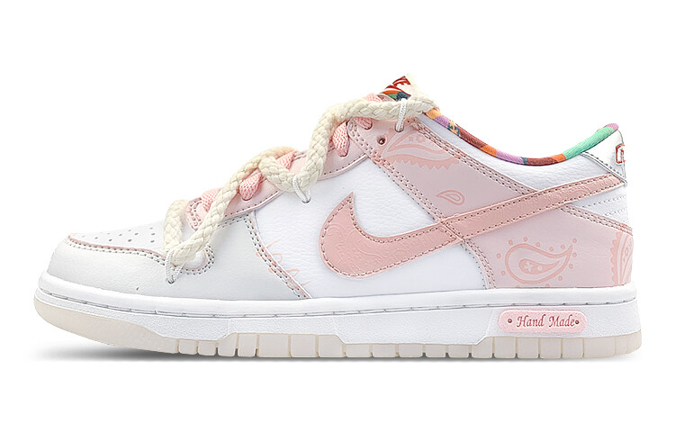 

Кроссовки для скейтбординга Dunk женские с низким верхом белый/розовый Nike