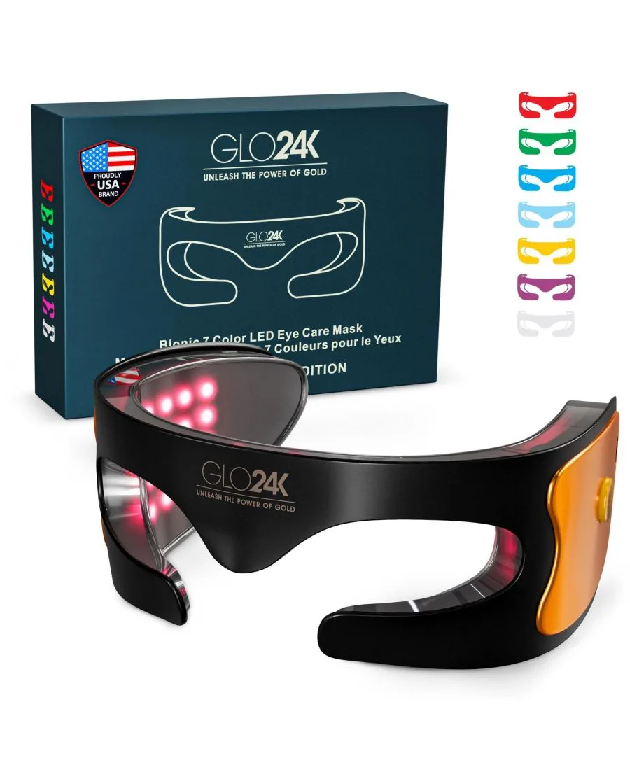 Маска для лица Glo24K — Бионическая -цветная светодиодная для ухода за глазами