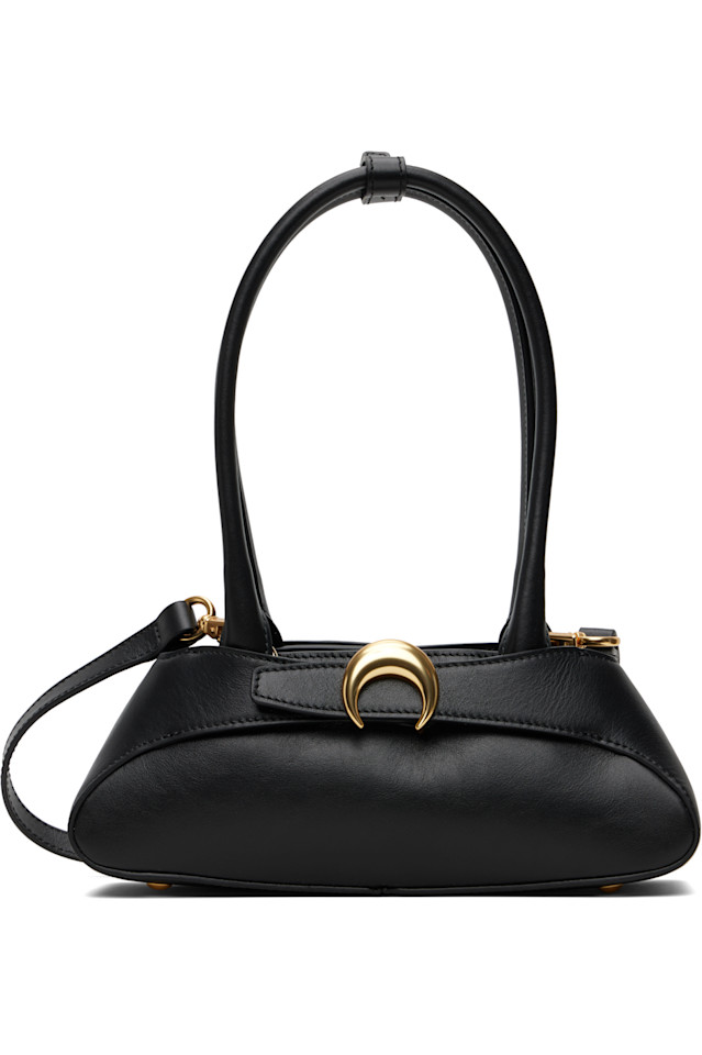 

Кожаная мини-сумочка "Аврора" Marine Serre, черный