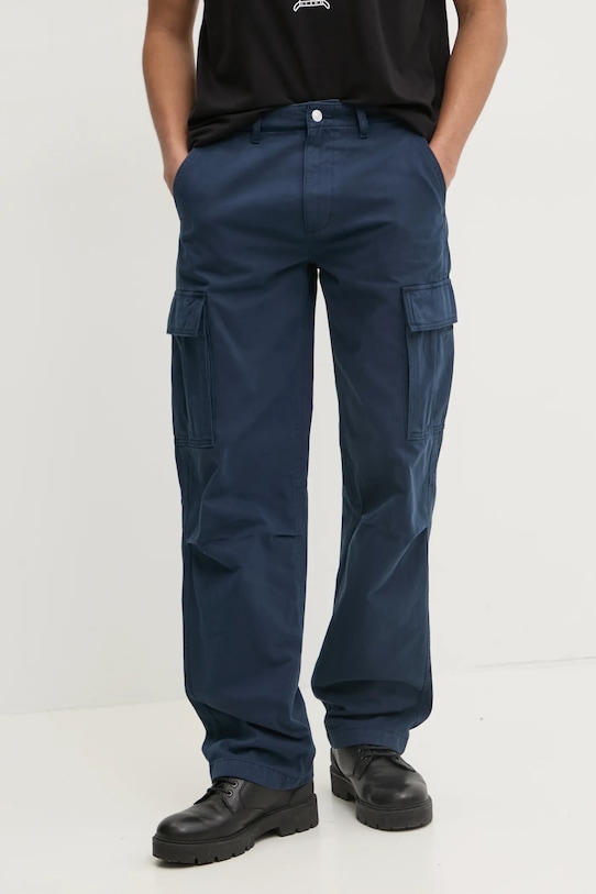 

Хлопковые брюки Tommy Jeans, темно-синий