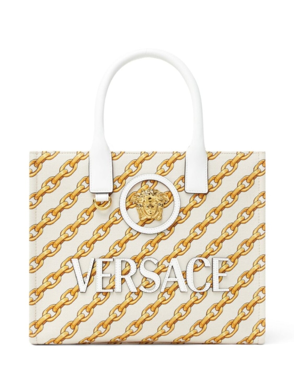 

Сумка-тоут с логотипом Versace, нейтральный цвет