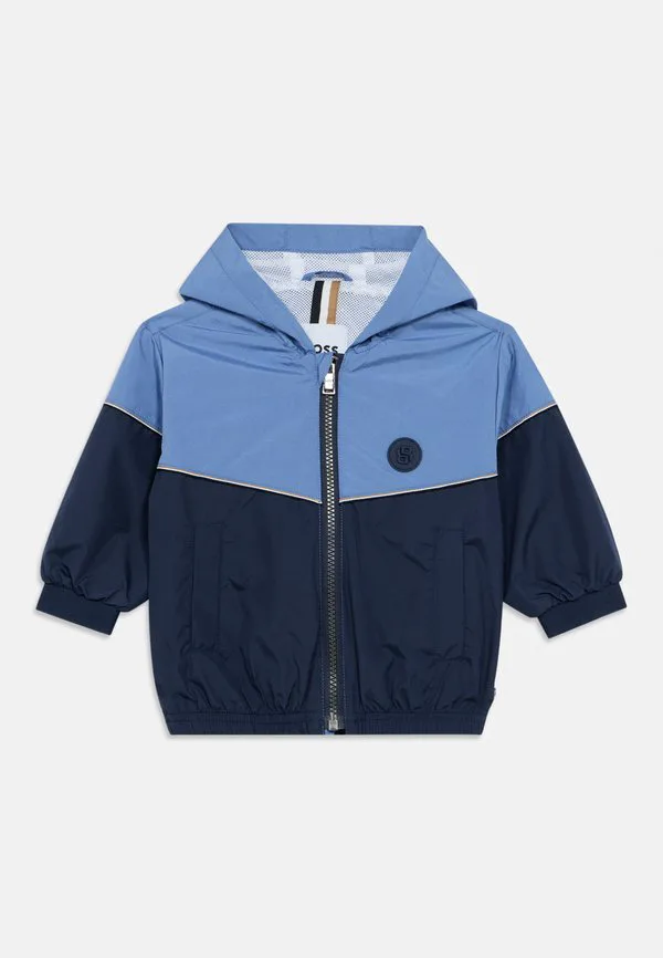 Детская куртка унисекс с капюшоном для малышей и детей постарше. Boss Kidswear, Navy