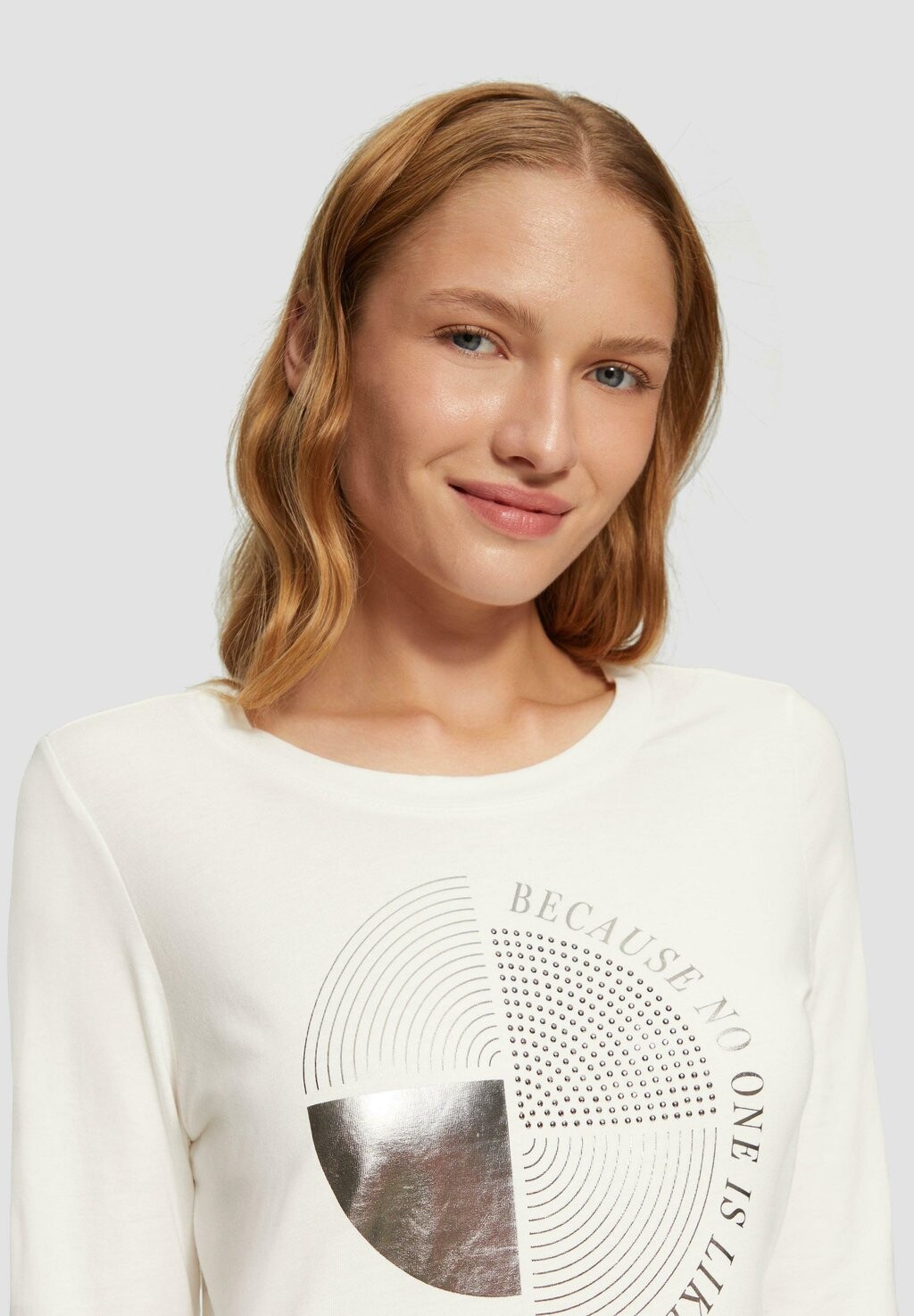 

Топ с длинными рукавами LONGSLEEVE s.Oliver, белый