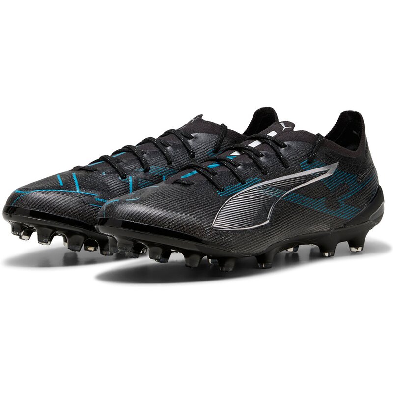 Футбольные бутсы для игры на хард-корте Ultra 5 Ultimate AG Puma, цвет puma black-puma silver-bright aqua — фото 3