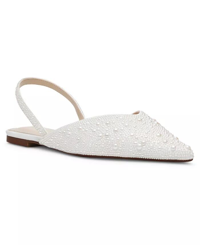 

Женские вечерние туфли на плоской подошве Vance со стразами и пяткой на пятке Betsey Johnson, слоновая кость