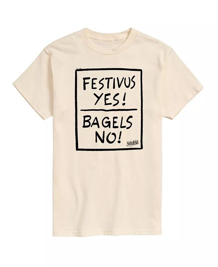 

Мужская футболка Seinfeld Festivus Yes с коротким рукавом AIRWAVES, желтый