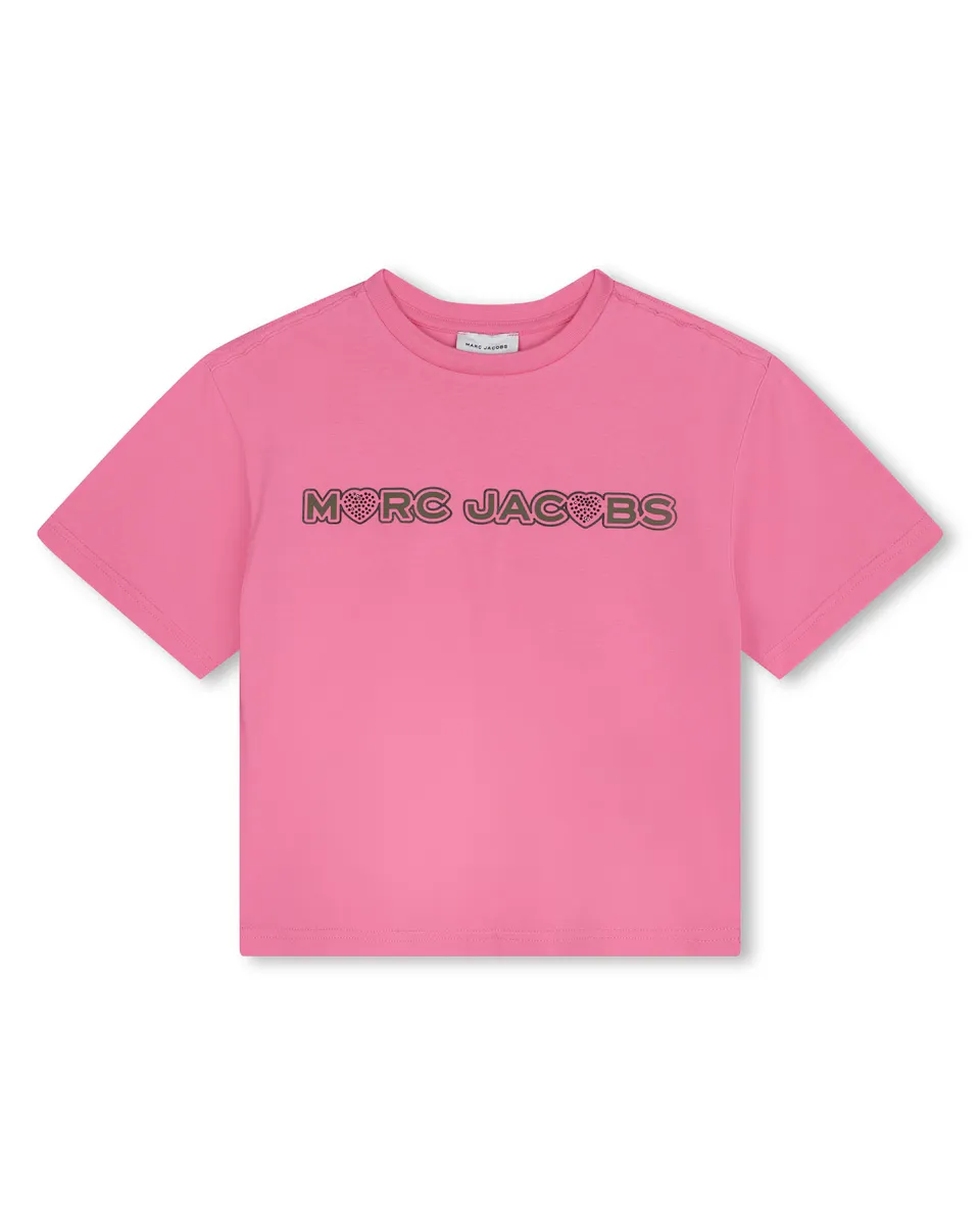 

Футболка с короткими рукавами из 100% хлопка Marc Jacobs, розовый