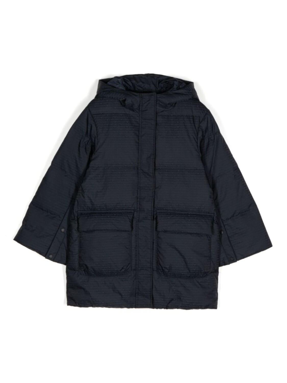 

Emporio Armani Kids пуховик с монограммой, синий