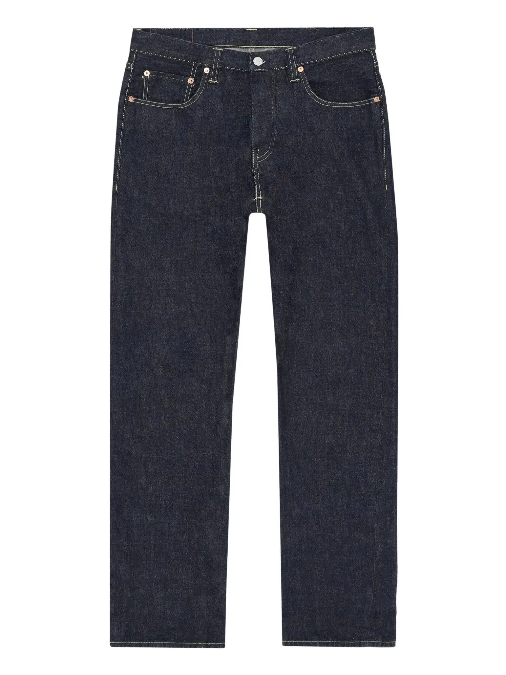 

Джинсы с желтой прострочкой Fortela, синий