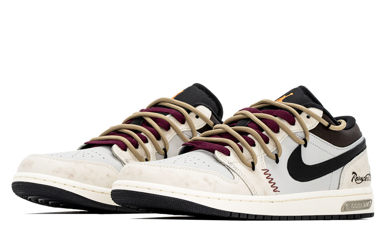 Jordan Кроссовки Air 1 Roman Brown Abrasion Resistant Low top Vintage Basketball Shoes Men's Brown — фото 4