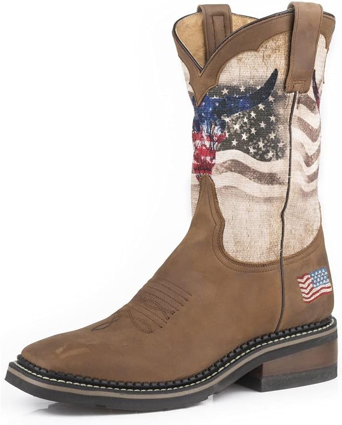 

Мужские ботинки ROPER с американским флагом, коричневый