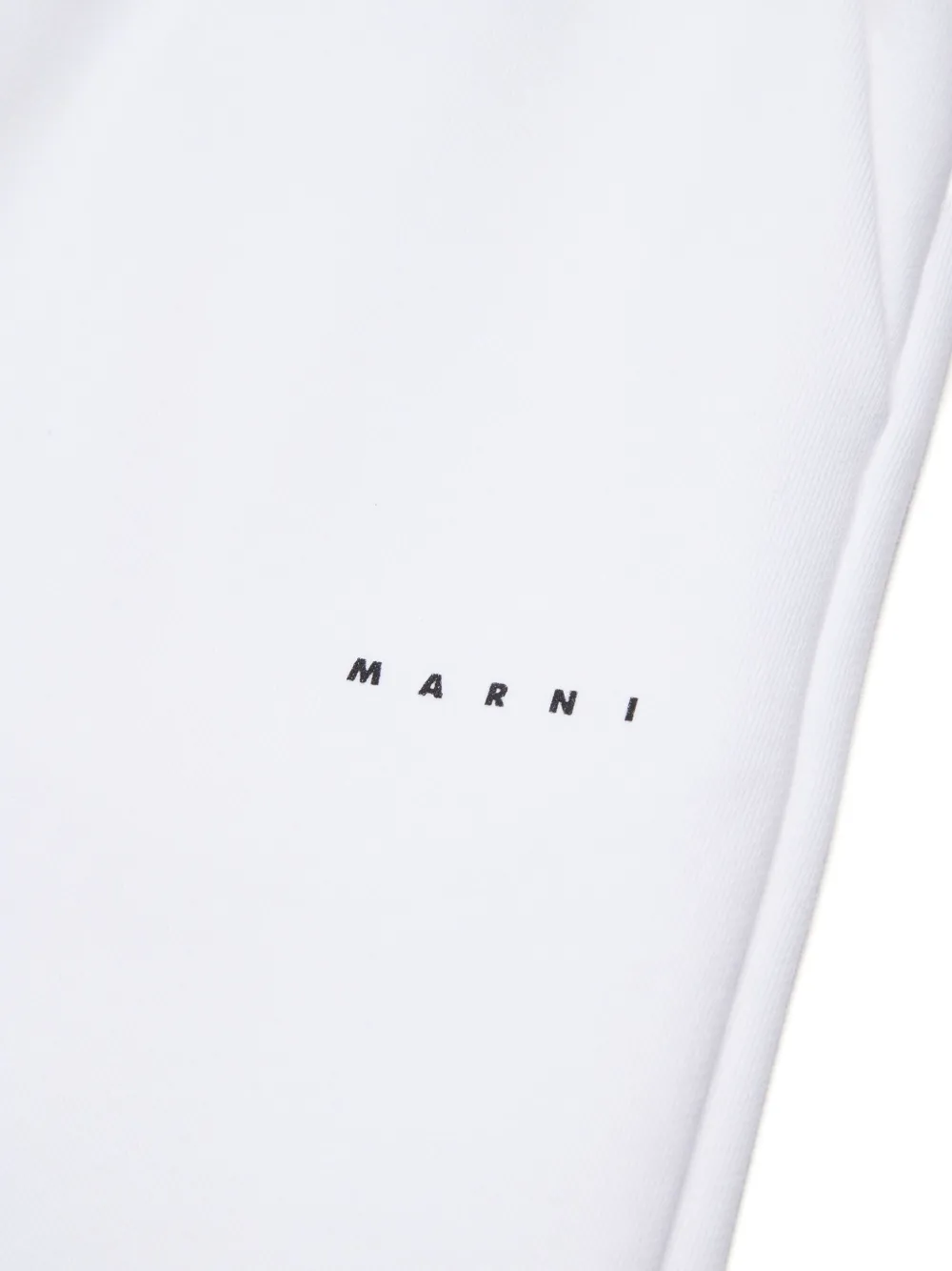 Спортивные брюки с кулиской и логотипом Marni Kids, белый — фото 4