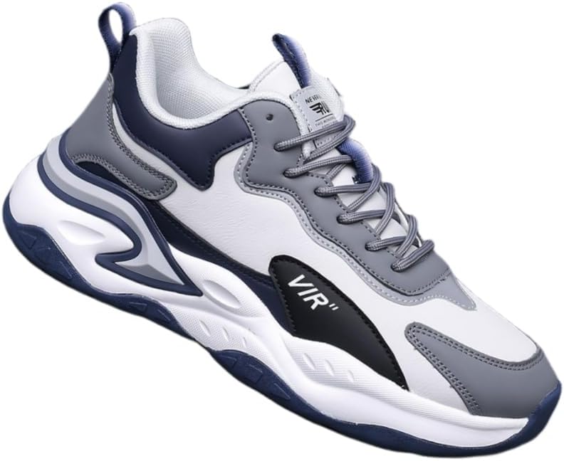 

Мужские модные спортивные кроссовки - сетчатый материал для вентиляции, противоскользящие и износостойкие, легкие и удобные, подходят для бега, активного отдыха на свежем воздухе и повседневного использования Fmshi, серый