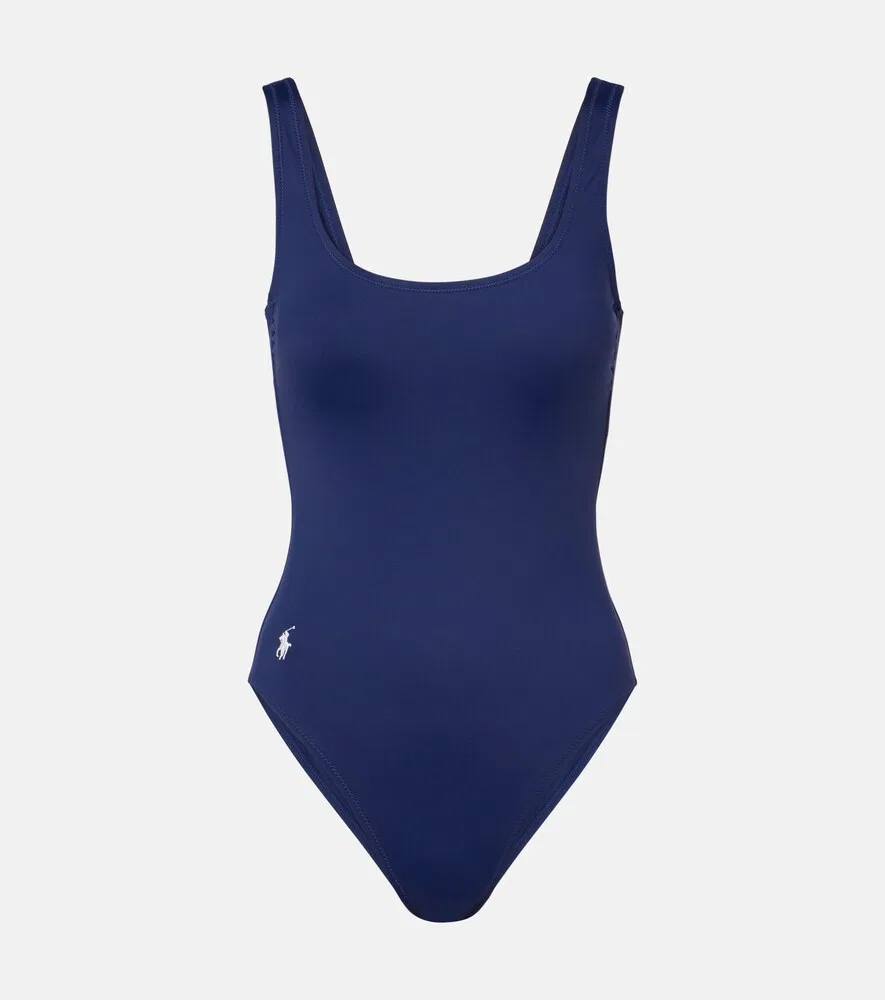 Купальник с вышивкой Polo Ralph Lauren, синий