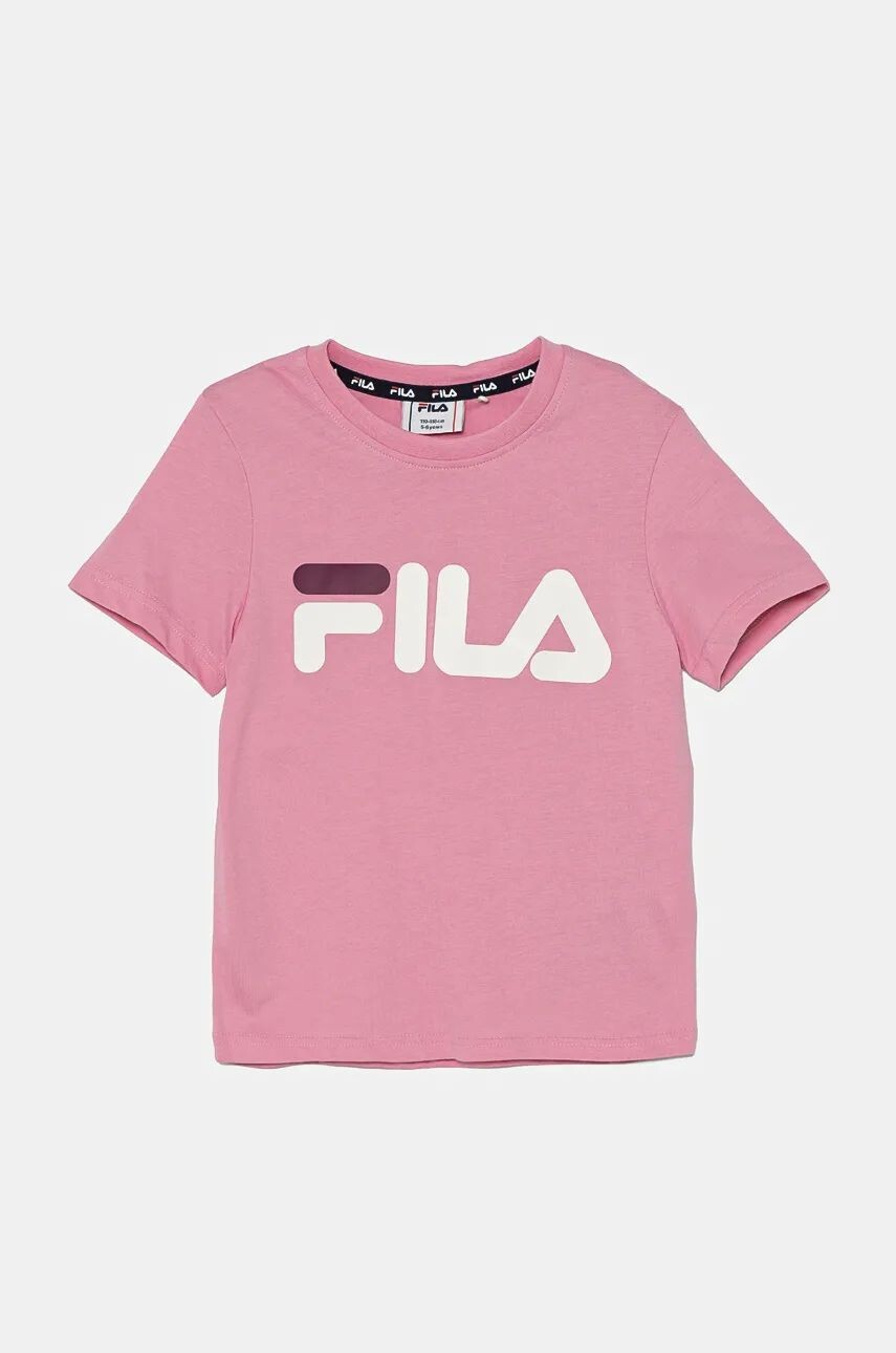 

Детская хлопковая футболка Fila BAIA MARE, розовый