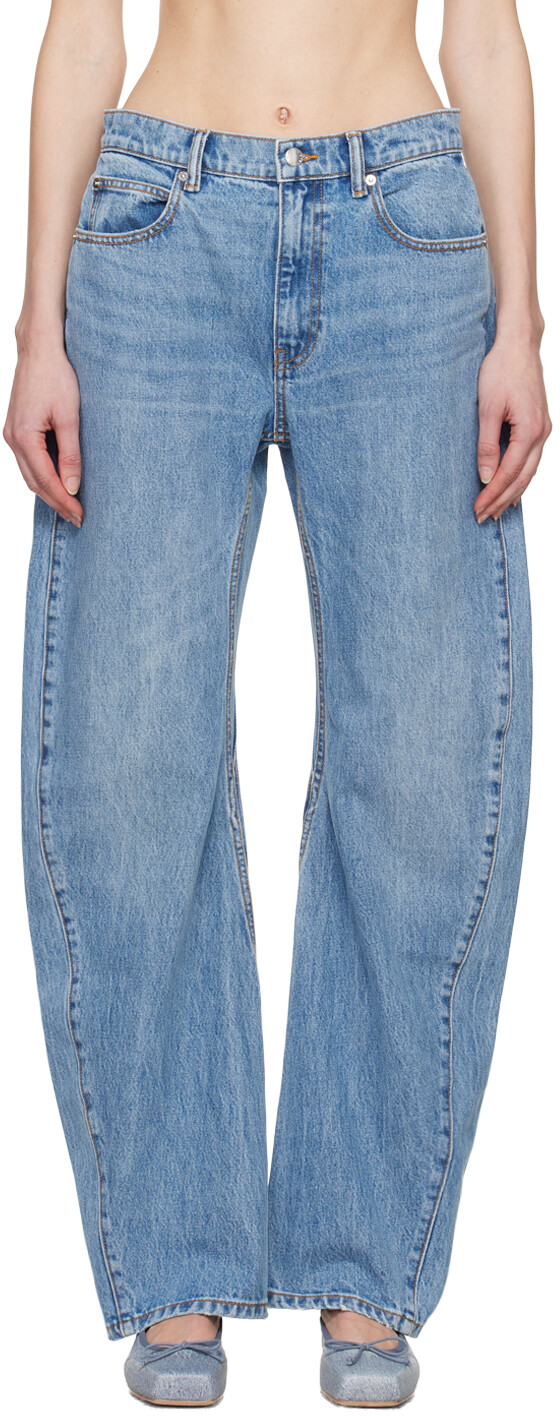 

Синие изогнутые джинсы Alexander Wang