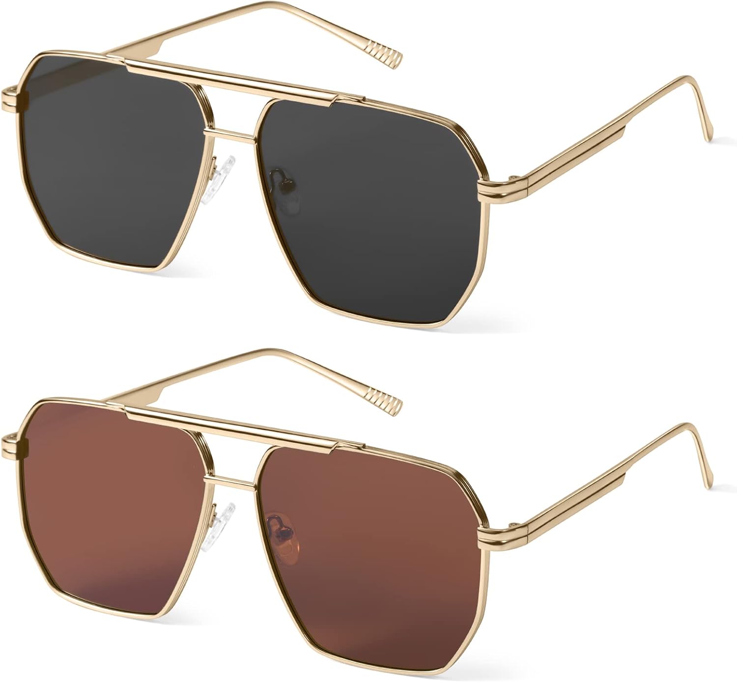 

Солнцезащитные очки для женщин. Классические винтажные солнцезащитные очки в стиле ретро, ​​овальные, модные очки 90-х годов, солнцезащитные очки с линзами UV400 CHAOSELF, Gray+brown2