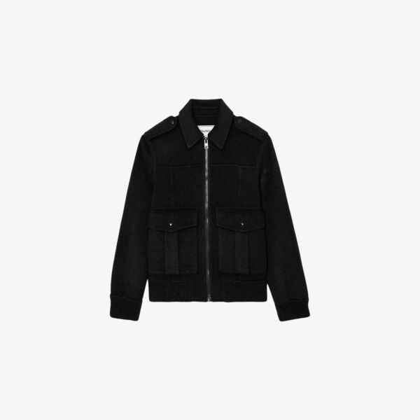 

Куртка с воротником «Лука» из смеси шерсти и кашемира Zadig&Voltaire, серый