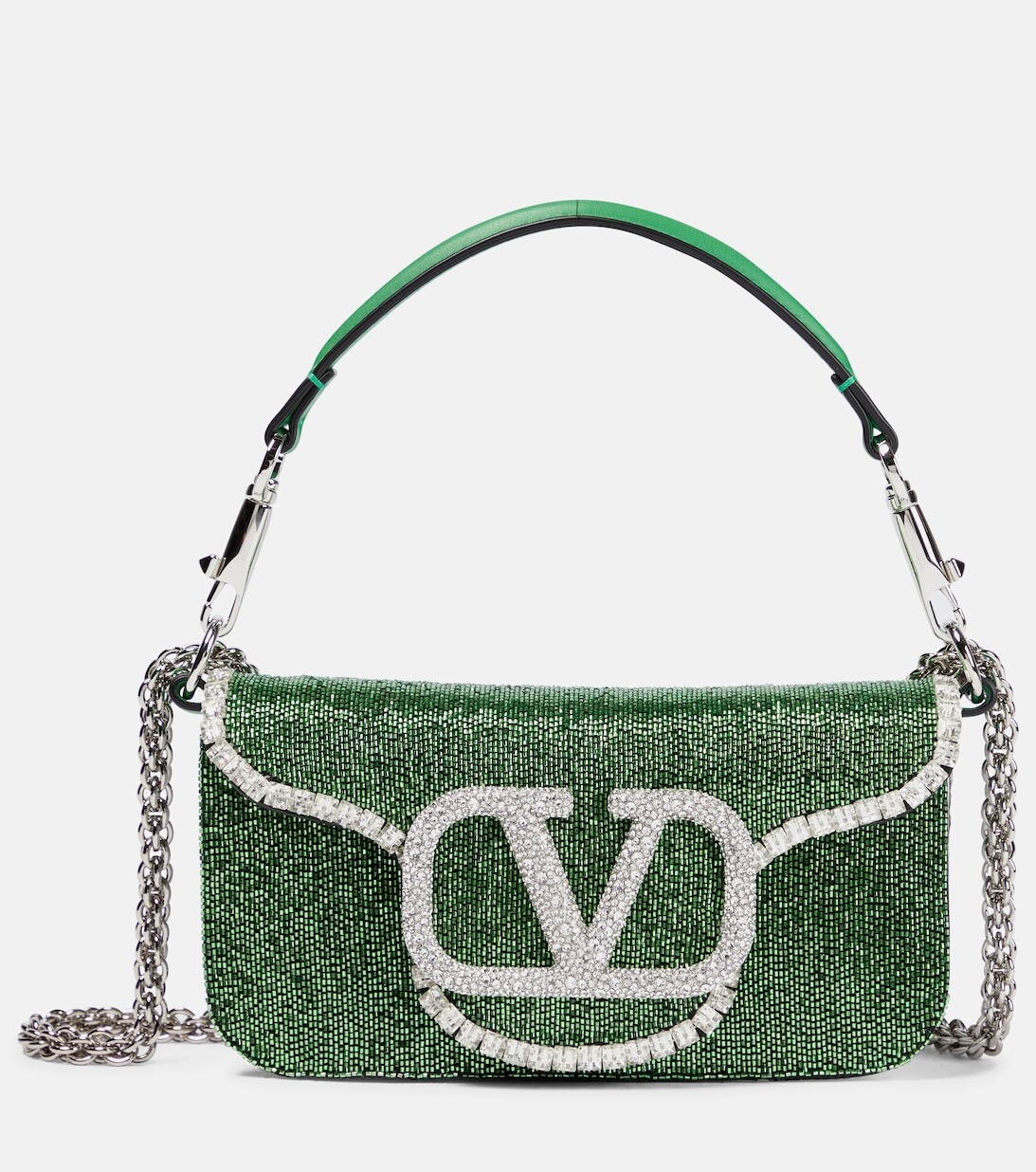 

Locò Маленькая сумка через плечо с бисером Valentino Garavani, зеленый