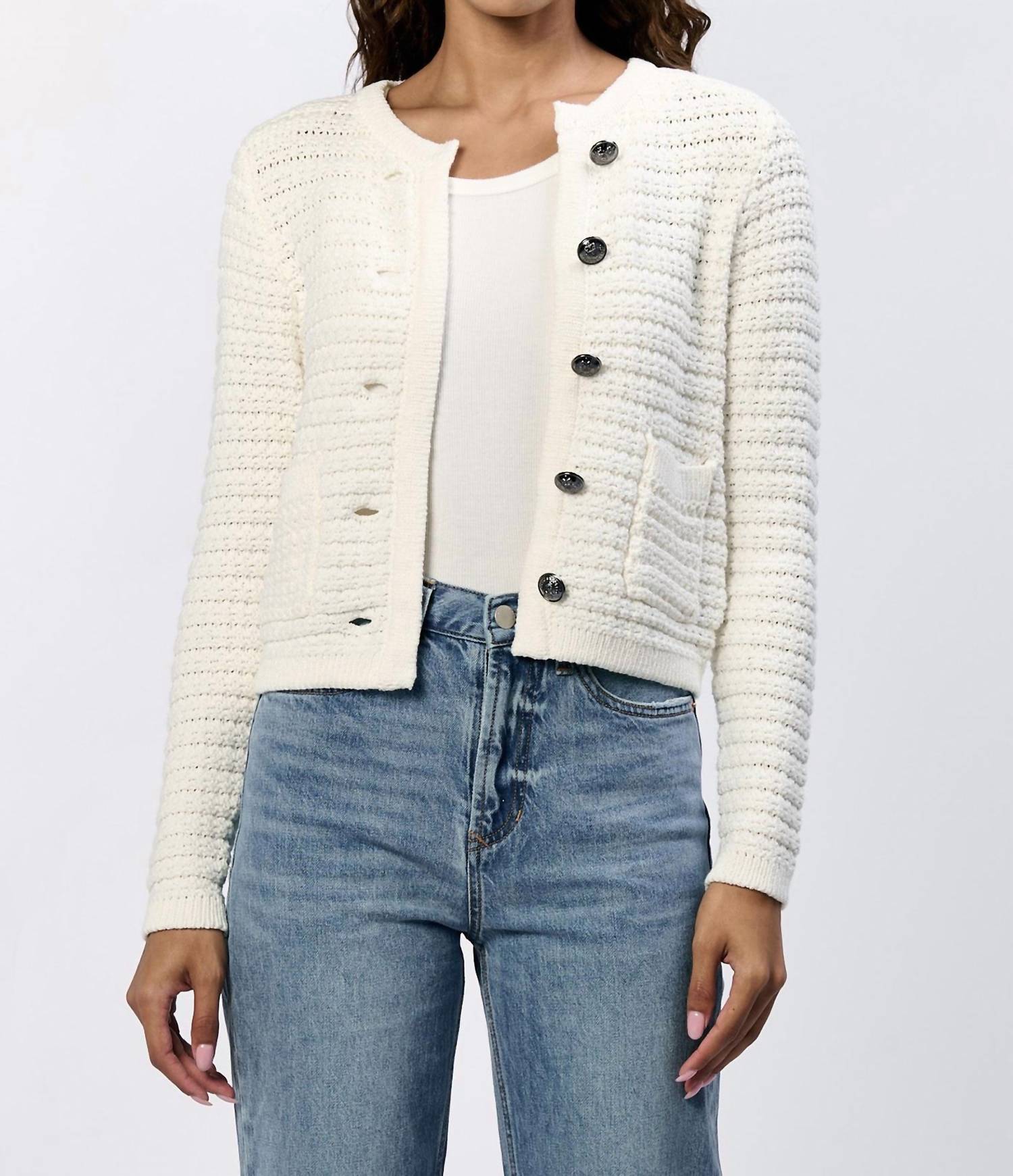 

Кардиган Cambria на пуговицах белого цвета DEAR JOHN DENIM