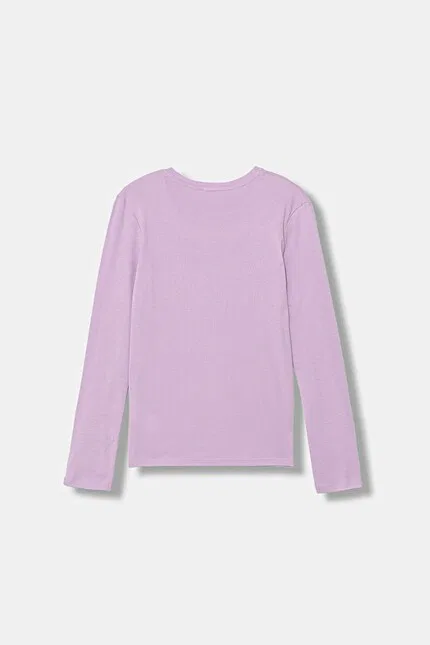 Лонгслив детский с длинным рукавом United Colors of Benetton, фиолетовый — фото 2