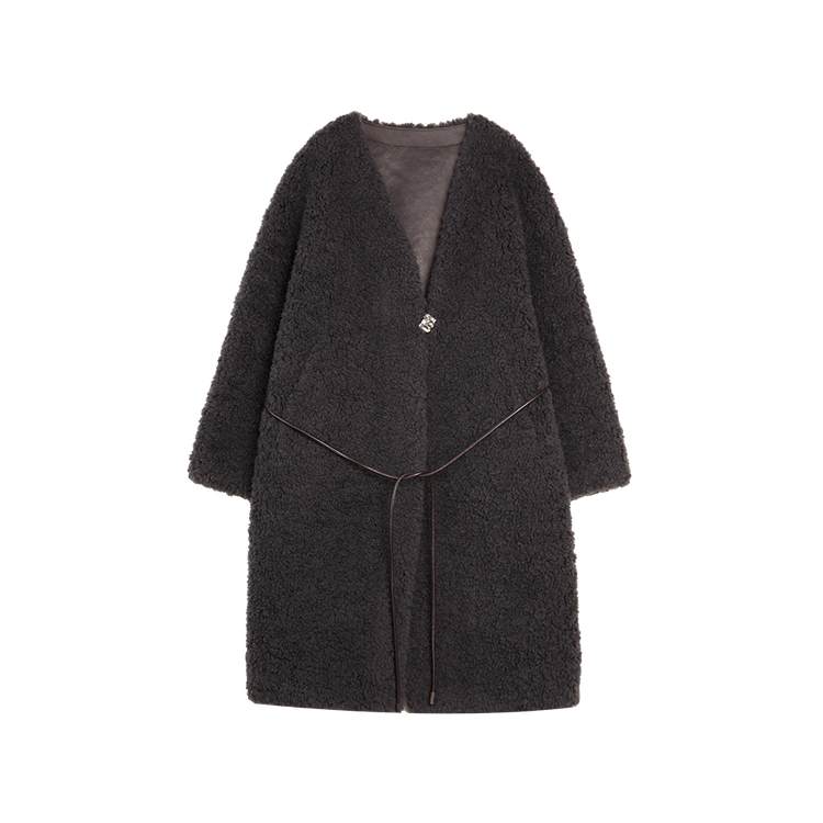 

ELLE Вельветовая куртка Women's Dark Gray с V-образным вырезом утолщенная