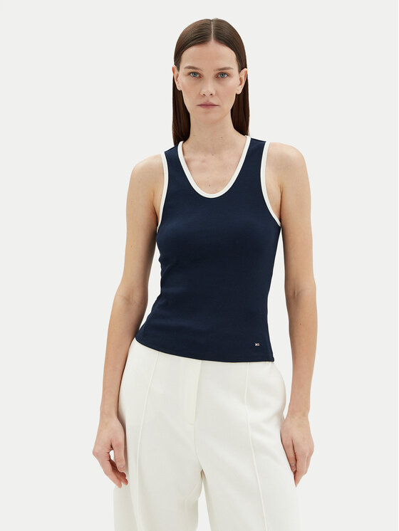 

Топ облегающего кроя WW0WW44572 Tommy Hilfiger, синий