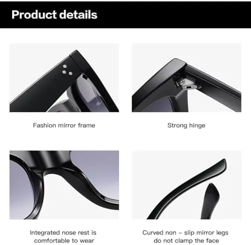 

Ретро солнцезащитные очки для женщин, модные очки с заклепками, солнцезащитные очки UV400 для мужчин, градиентные солнцезащитные очки MTZJH, Matte Black Grey