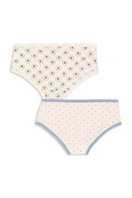 Трусы детские бежевые GIRL UNDERPANTS GOTS 2 шт, Konges Sløjd — фото 2
