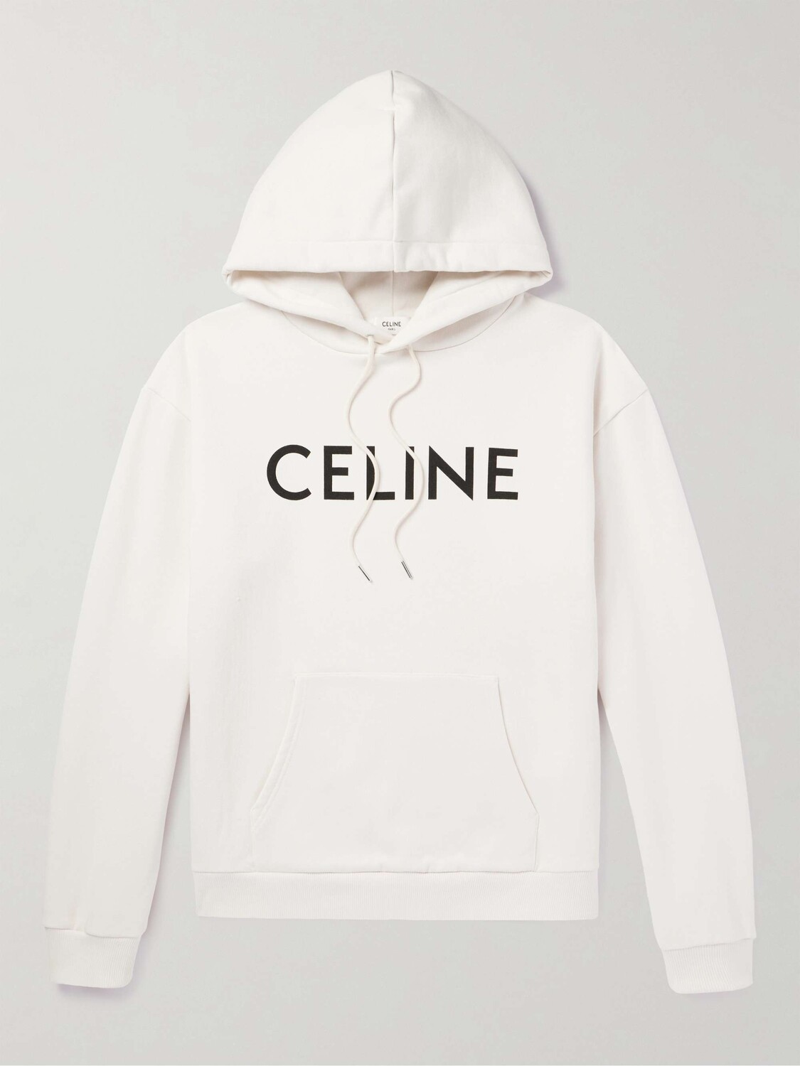 

Худи из хлопкового джерси с логотипом Celine Homme, кремовый