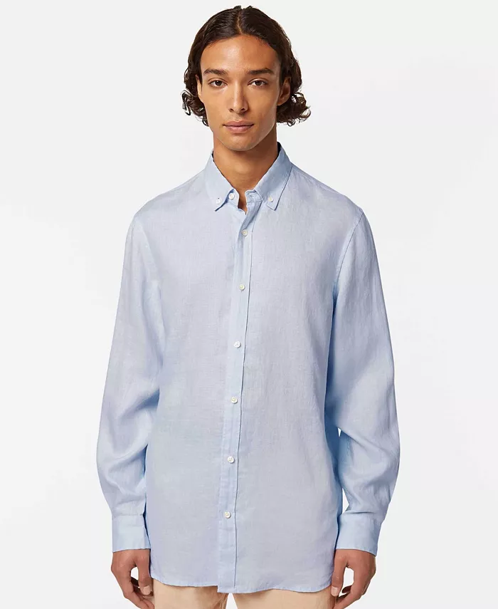 

Мужская льняная рубашка с длинным рукавом SCOTCH & SODA, синий